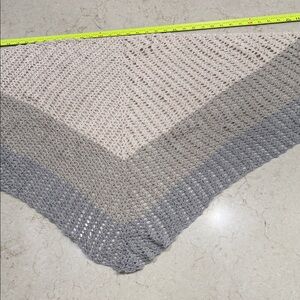 Handmade Crocheted Triangle Shawl in Neutral Ombre Handmade by Me!